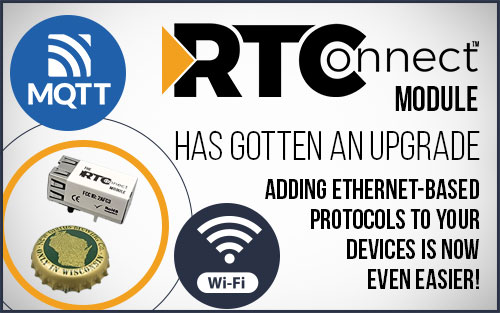 Device manufacturers can easily add Ethernet based-communication protocols (EtherNet/IP, BACnet/IP, Modbus TCP & MQTT) with a single unit, no bigger than your thumb. No complicated or extensive redesign and offers ethernet or Wi-Fi connection.